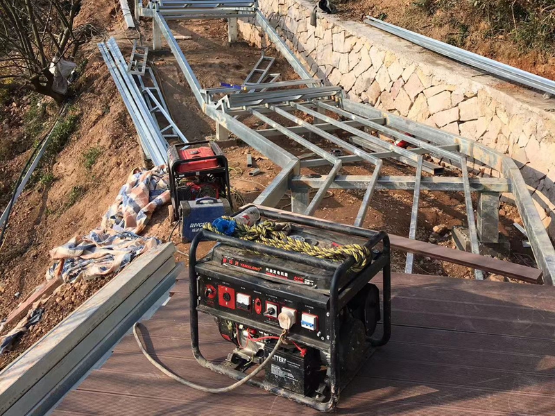 山体塑木栈道安装方案